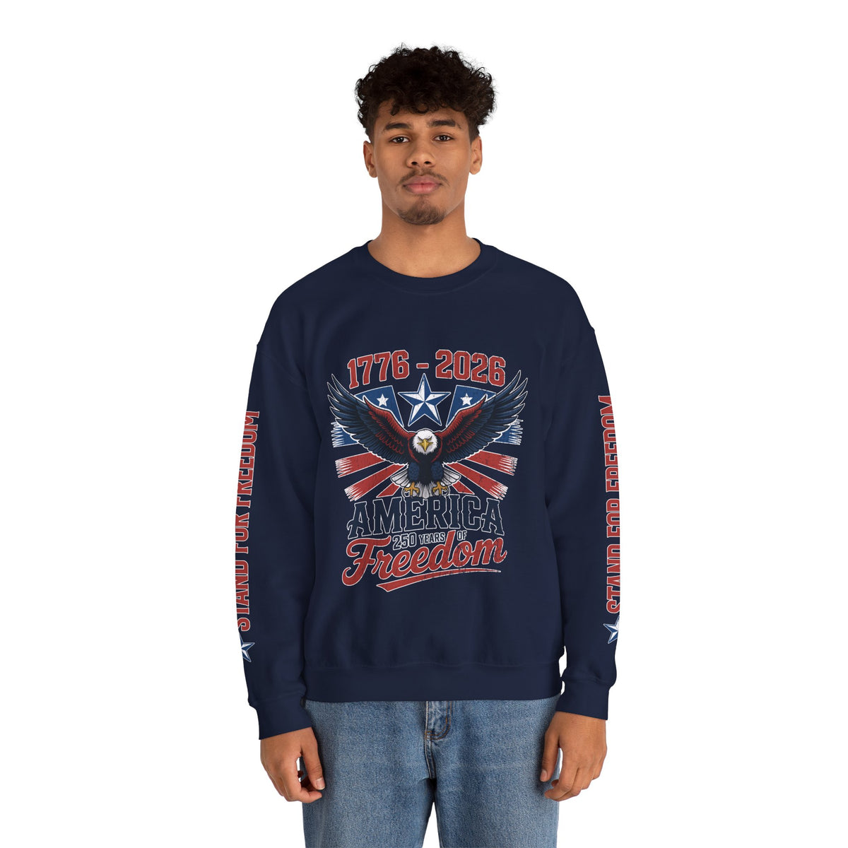 America 250 Sweatshirt 1776 2026, 250th Anniversary USA Pullover, Patriotic Eagle Top, American History Gift, July 4th Outfit