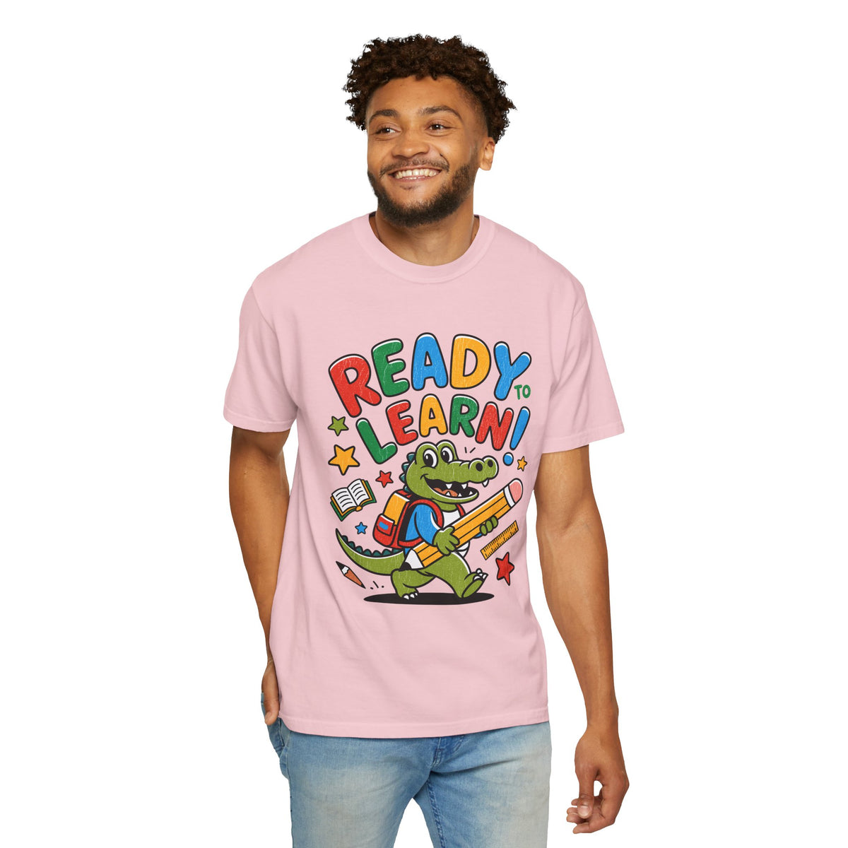 Ready to Learn Alligator T-Shirt, Colorful Back to School Tee, Cute Student Gift, Preschool Teacher Outfit, Classroom Graphic Shirt