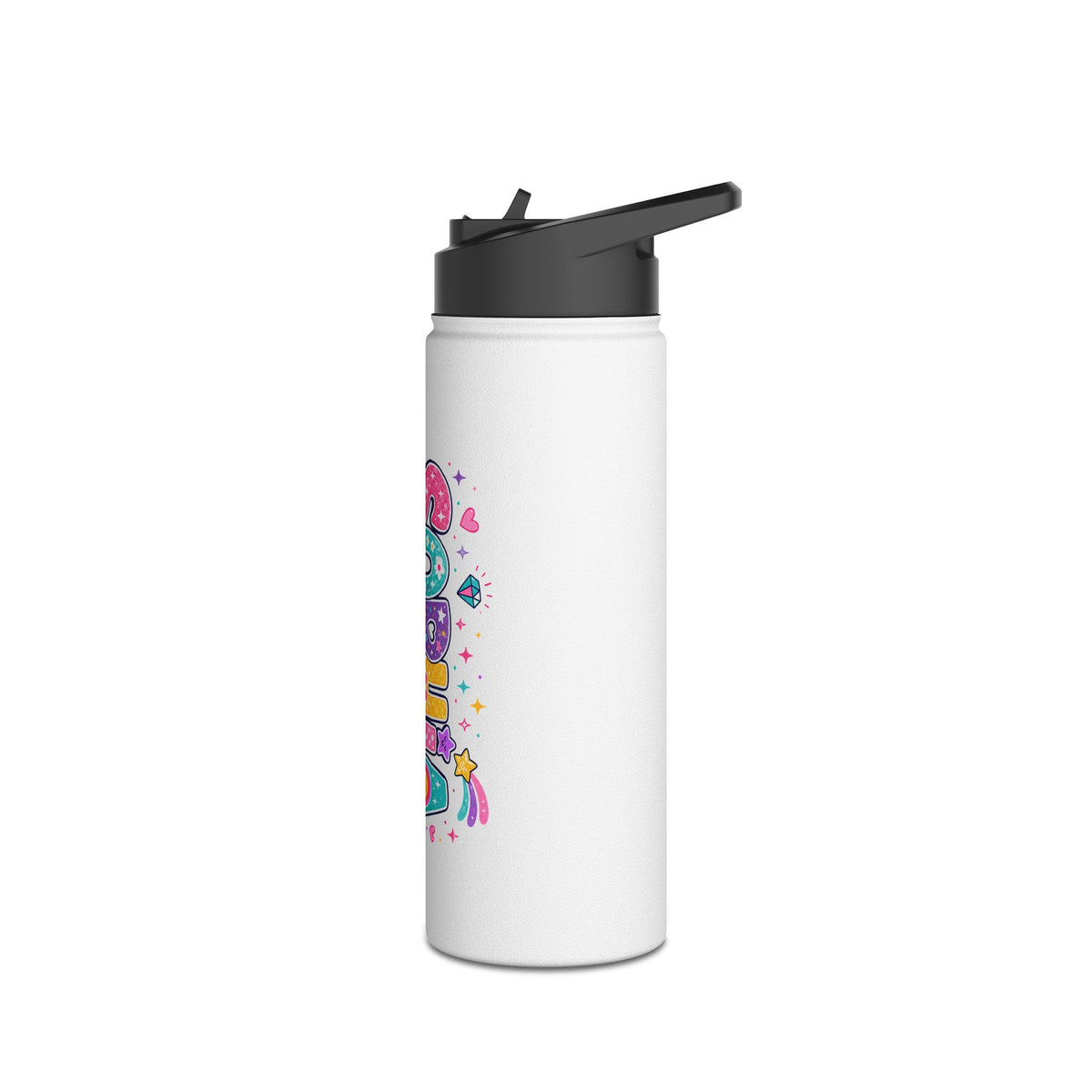 Personalized Kids Water Bottle, Custom Name School Bottle, Sparkle Squad Water Bottle, Back to School Gift for Girls, Sports Bottle