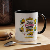 Personalized Coworker Farewell Mug with Name, You Made Work Sweeter Coffee Cup, Leaving Gift from Team, New Job Bee Office Keepsake