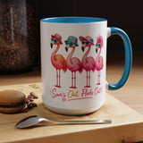Funny Flamingo Coffee Mug, Sun's Out Flocks Out Mug, Pink Flamingo Summer Cup, Beach Lover Gift, Tropical Vacation Coffee Mug