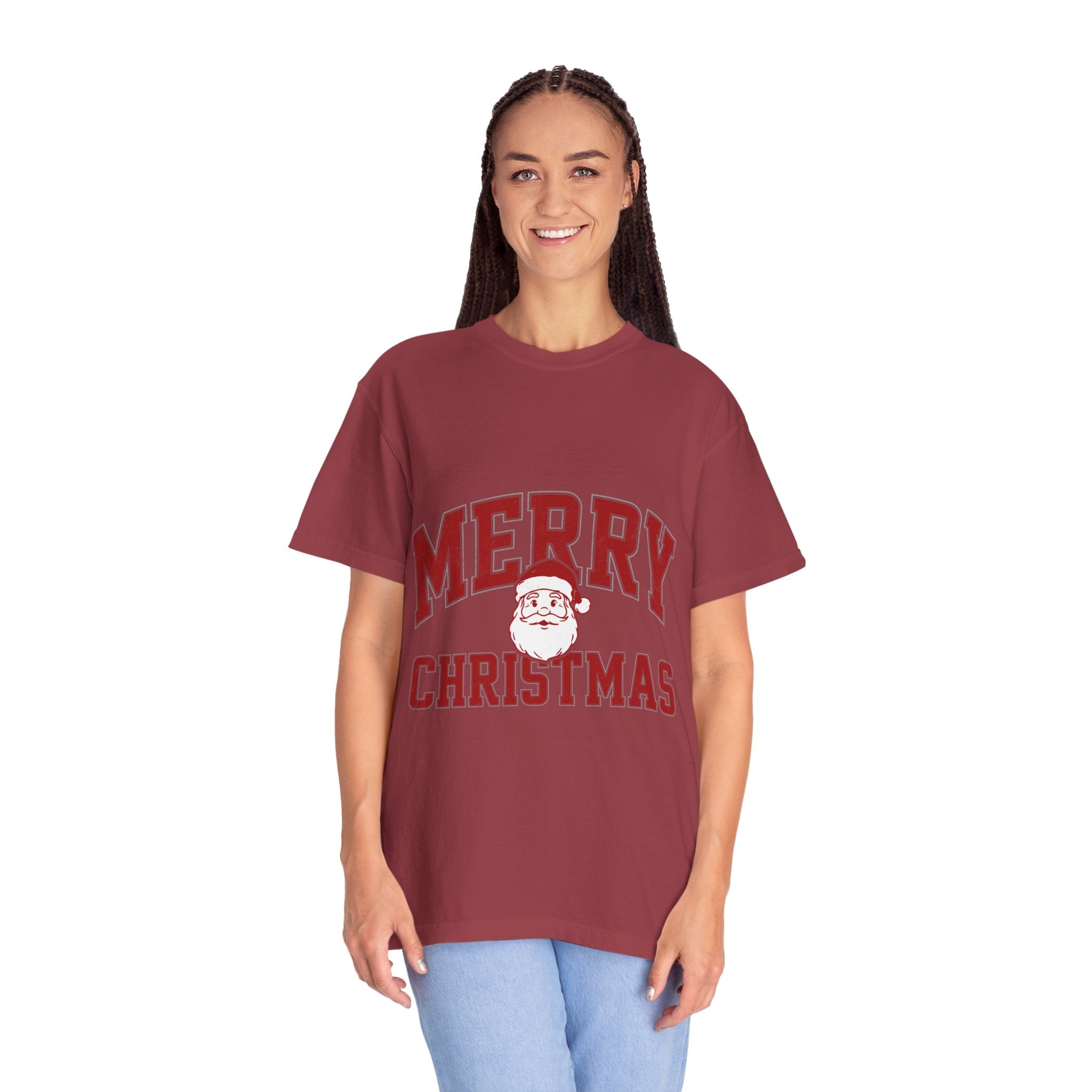 Merry Christmas Santa Shirt, Vintage Holiday T-Shirt, Festive Christmas Party Tee, Retro Santa Claus Gift for Family Photos, Men or Women