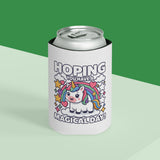 Unicorn Can Cooler, Hoping You Have a Magical Day Drink Sleeve, Rainbow Unicorn Gift, Cute Party Favor, Fantasy Lover Gift, Birthday Gift