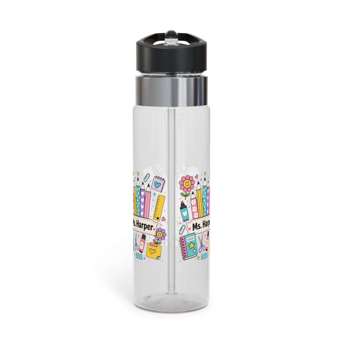 Personalized Teacher Water Bottle, Cute Teacher Gift for Classroom, Educator Appreciation Gift, School Staff Bottle, Back to School Gift