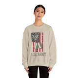 US Army Sweatshirt, Vintage Military Pullover, American Flag Army Top, Veteran Gift, Patriotic Military Clothing, Army Family Gift