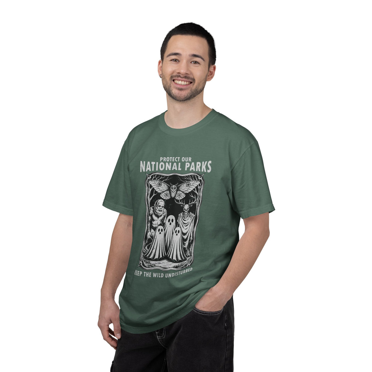 National Parks Gothic Comfort Colors Shirt, Protect Our National Parks Graphic Tee, Cryptid Nature Lover Shirt, Spooky Outdoor Apparel