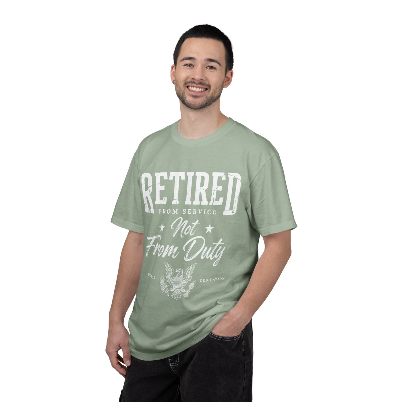Retired From Service Not From Duty Shirt, Military Retirement T-Shirt, Veteran Gift for Men or Women, Patriotic Eagle Veterans Day Tee