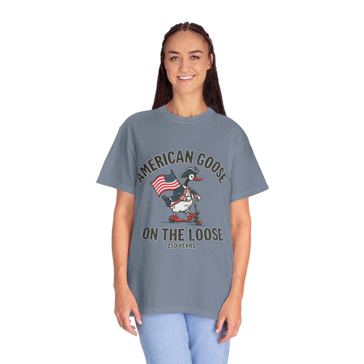 America 250 Shirt, Patriotic Goose Graphic Tee, 250th Anniversary USA T Shirt, Fourth of July Outfit, Americana Gift for Men and Women