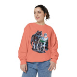 Wolf Pack Mountain Sweatshirt, Moonlit Wildlife Crewneck, Nature Lover Gift, Wilderness Forest Graphic Cozy Outdoor Pullover Unisex Top