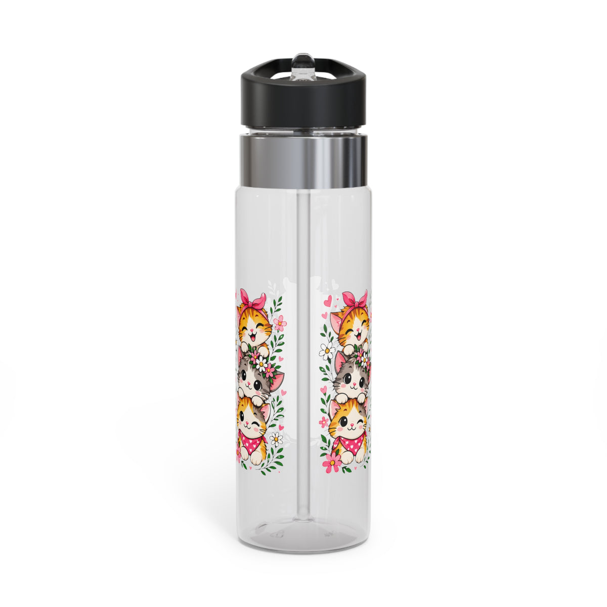 Cute Cat Water Bottle for Kids, Adorable Kitty Drink Bottle, Cat Lover School Water Bottle, Birthday Gift for Girls, Back to School Gift