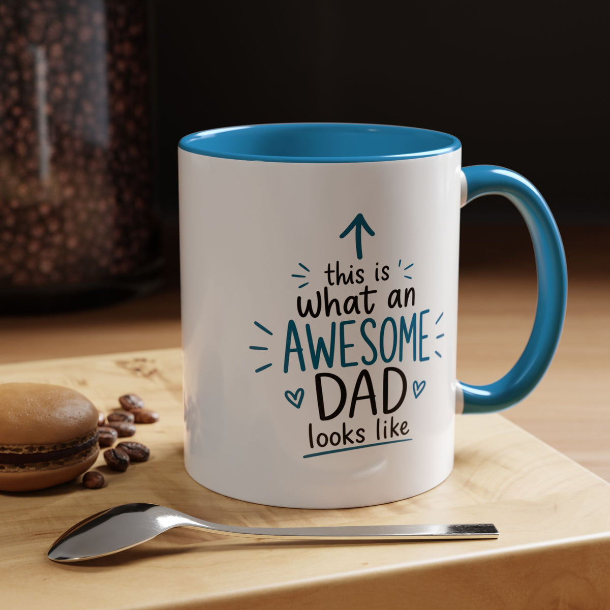 This Is What An Awesome Dad Looks Like Coffee Mug, Father's Day Gift from Daughter or Son, Funny Papa Birthday Ceramic Tea Cup