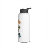Personalized Dinosaur Water Bottle for Kids, Custom Name School Water Bottle, Dino Lover Gift, Insulated Sports Bottle for Boys