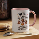 Funny Mom Life Coffee Mug, This Is My Circus These Are My Monkeys Mug, Motherhood Humor Gift, Mom Coffee Cup for Busy Moms