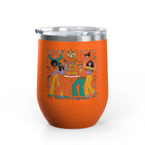 Retro Disco Birthday Wine Tumbler, 70s Roller Skating Party Design, Groovy Drinkware Gift for a Skater Friend Who Loves Vintage Aesthetics
