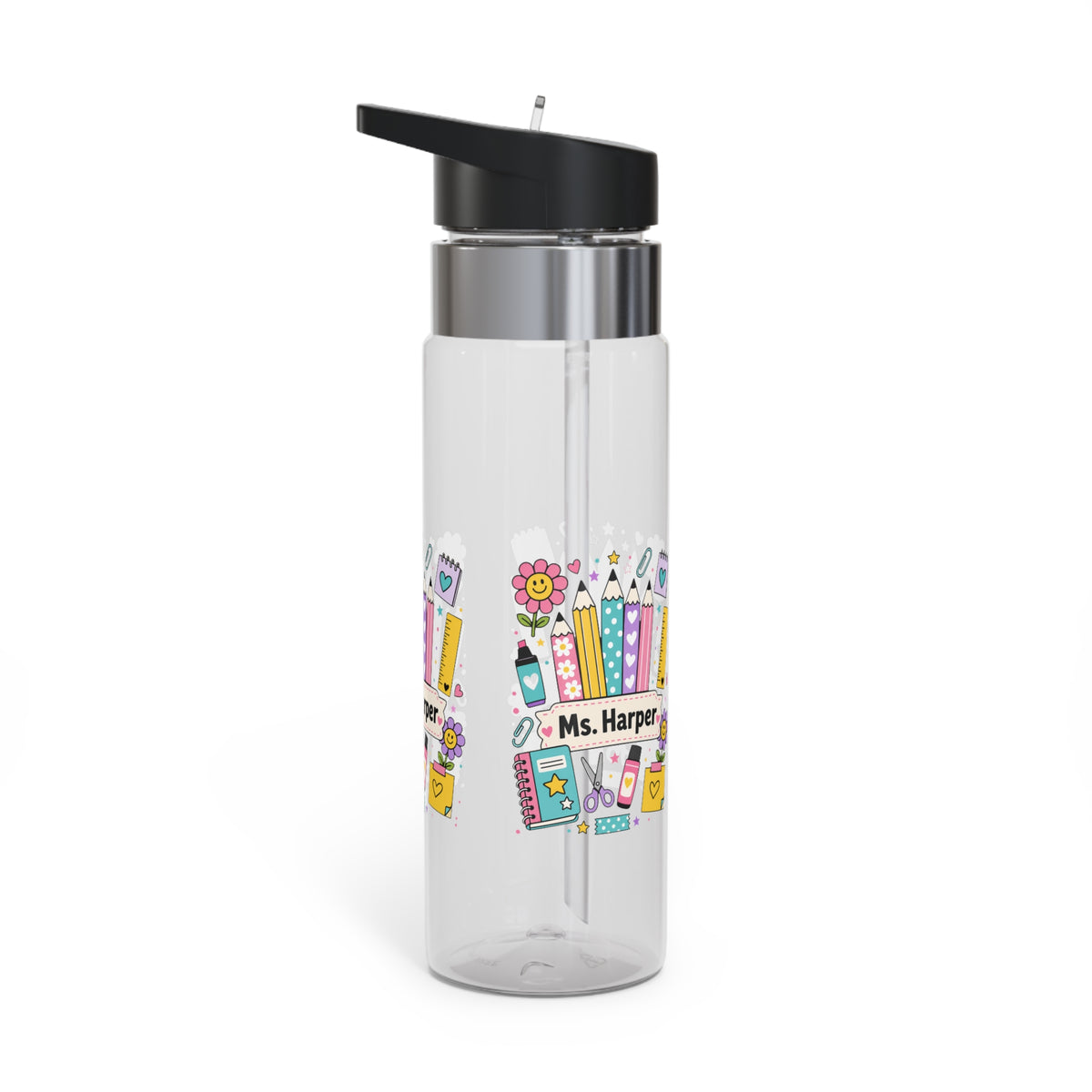 Personalized Teacher Water Bottle, Cute Teacher Gift for Classroom, Educator Appreciation Gift, School Staff Bottle, Back to School Gift