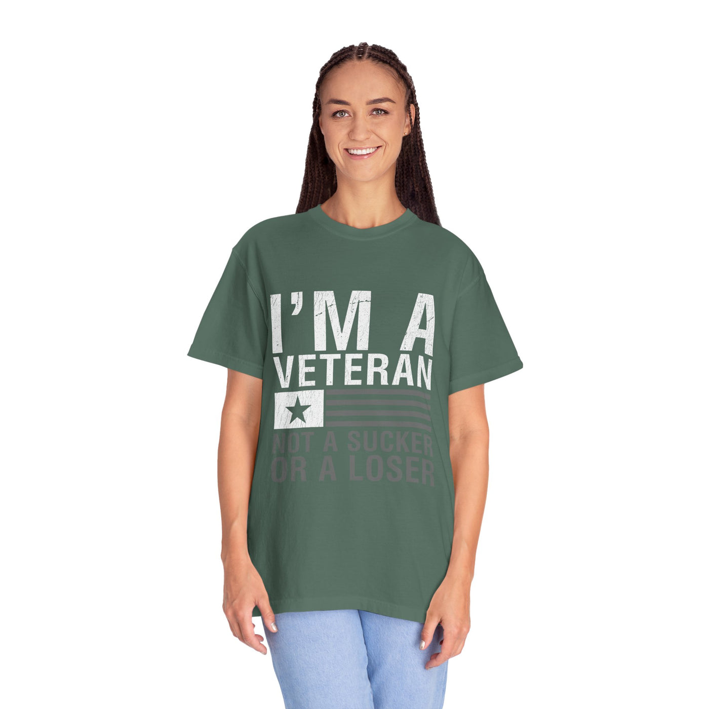 I'm a Veteran Not a Sucker or Loser Shirt, Bold Military T-Shirt, Patriotic Gift for Veteran, Veterans Day Tee, Retired Soldier Apparel