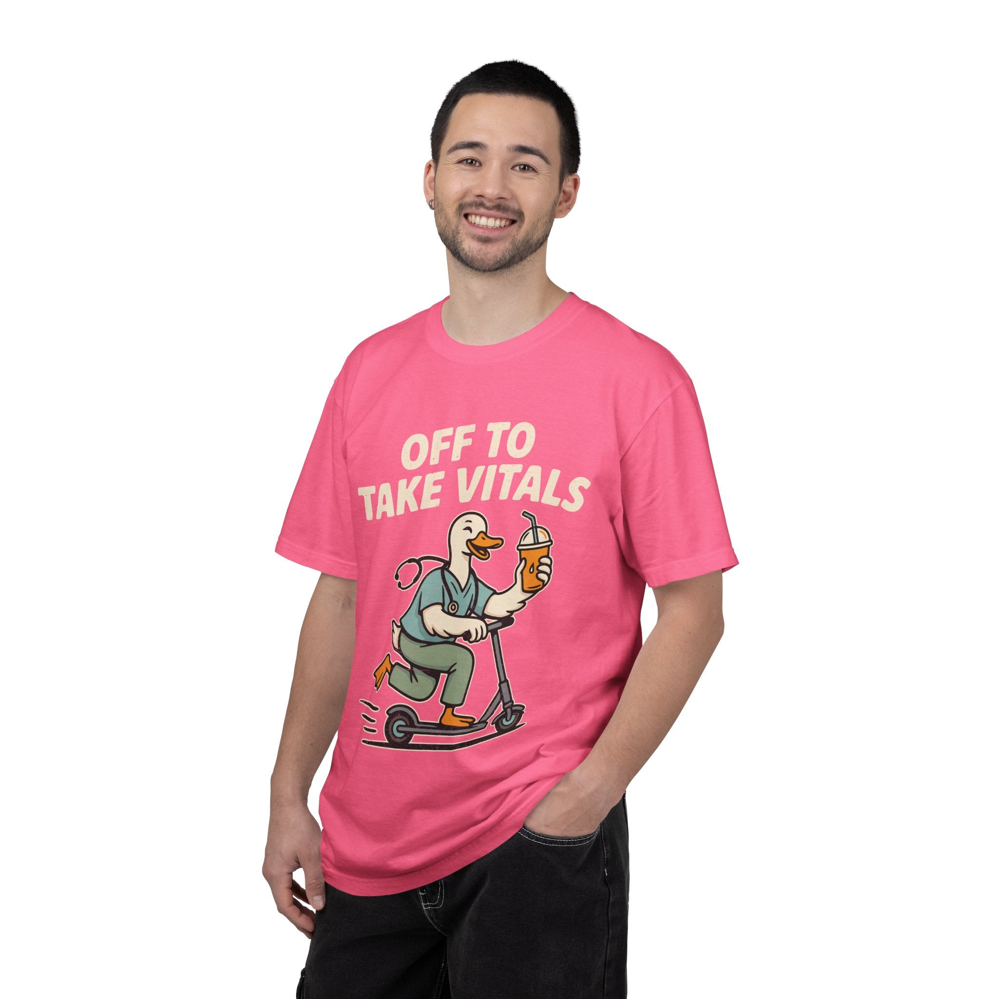 Funny Off To Take Vitals Comfort Colors Shirt, Duck Healthcare Worker Tee, Medical Humor Graphic T Shirt, Clinic Staff Gift