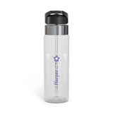 Personalized Transparent Water Bottle for Girls, Cute Star Wand Design, Custom Name Water Bottle, School Gift, Back to School Gift