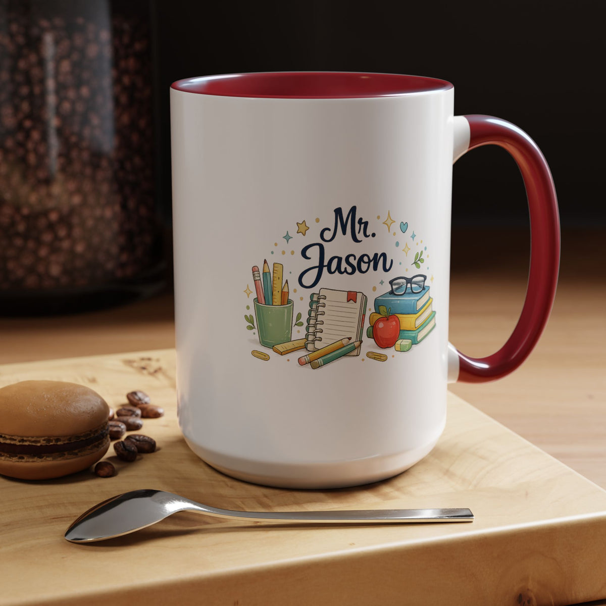 Personalized Teacher Mug, Custom Teacher Name Coffee Mug, Teacher Appreciation Gift, Classroom Teacher Gift, End of Year Present