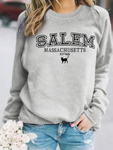 Halloween cat patterned hoodie