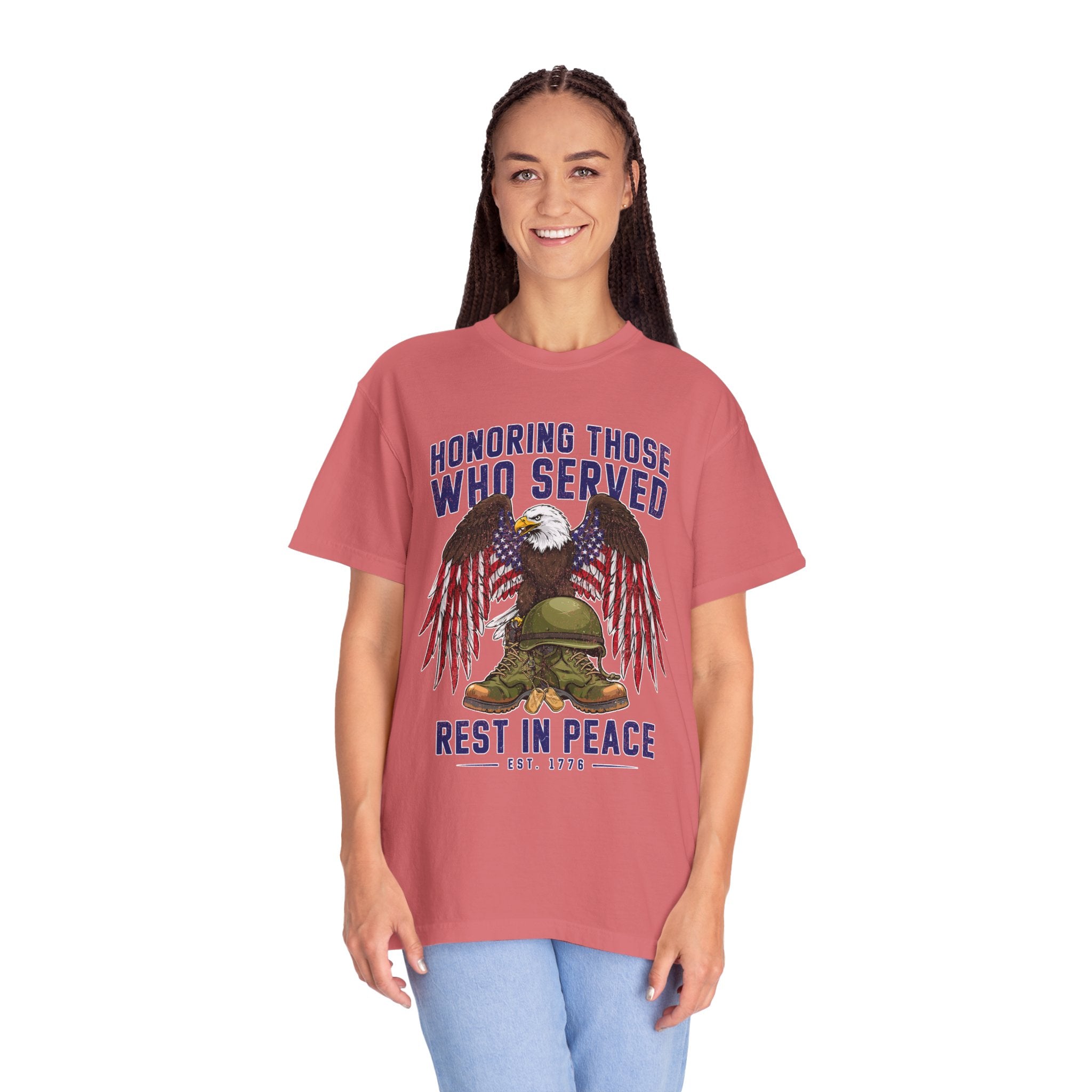 Honoring Those Who Served Shirt, Military Memorial T-Shirt, Fallen Soldier Tribute, Veteran Remembrance Gift, Patriotic Eagle Tribute Tee