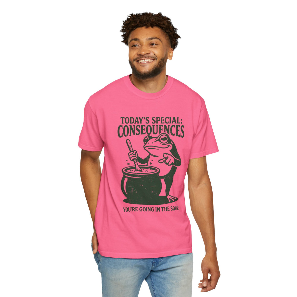 Funny Frog Consequences Shirt Comfort Colors Tee, Today's Special Consequences Teacher Shirt, Classroom Humor Gift, Retro Frog Graphic Tee