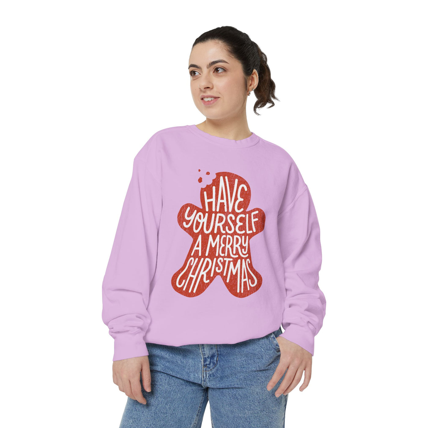 Have Yourself a Merry Christmas Sweatshirt, Gingerbread Cookie Crewneck, Cute Holiday Baking Pullover, Christmas Gift for Baker or Teacher