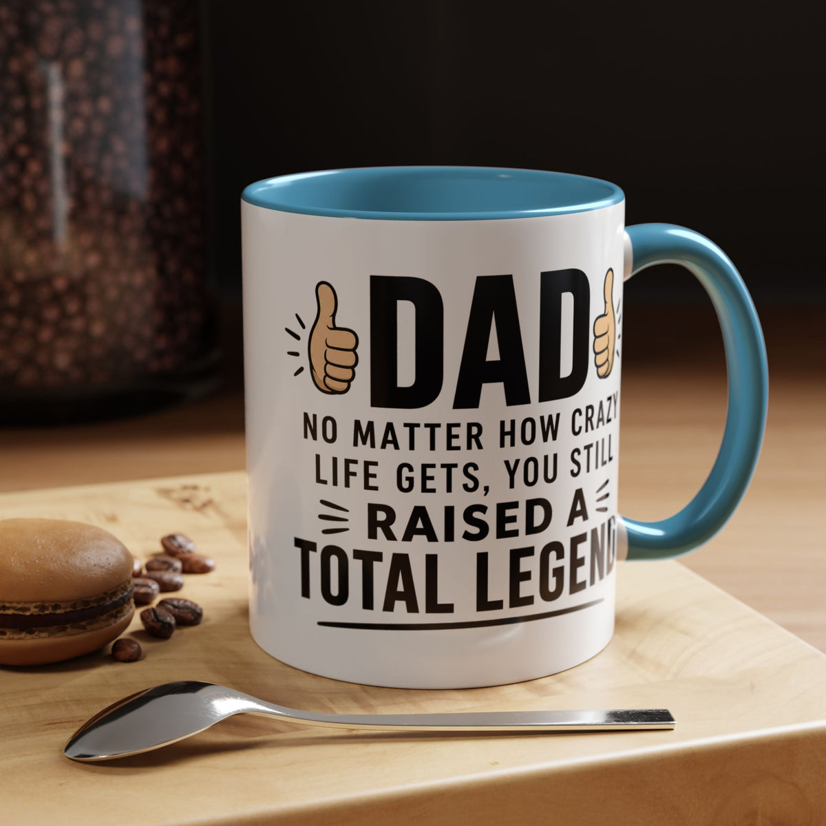Funny Dad Coffee Mug, Dad Raised a Total Legend Mug, Father's Day Gift for Dad, Cool Dad Coffee Cup, Birthday Gift for Father