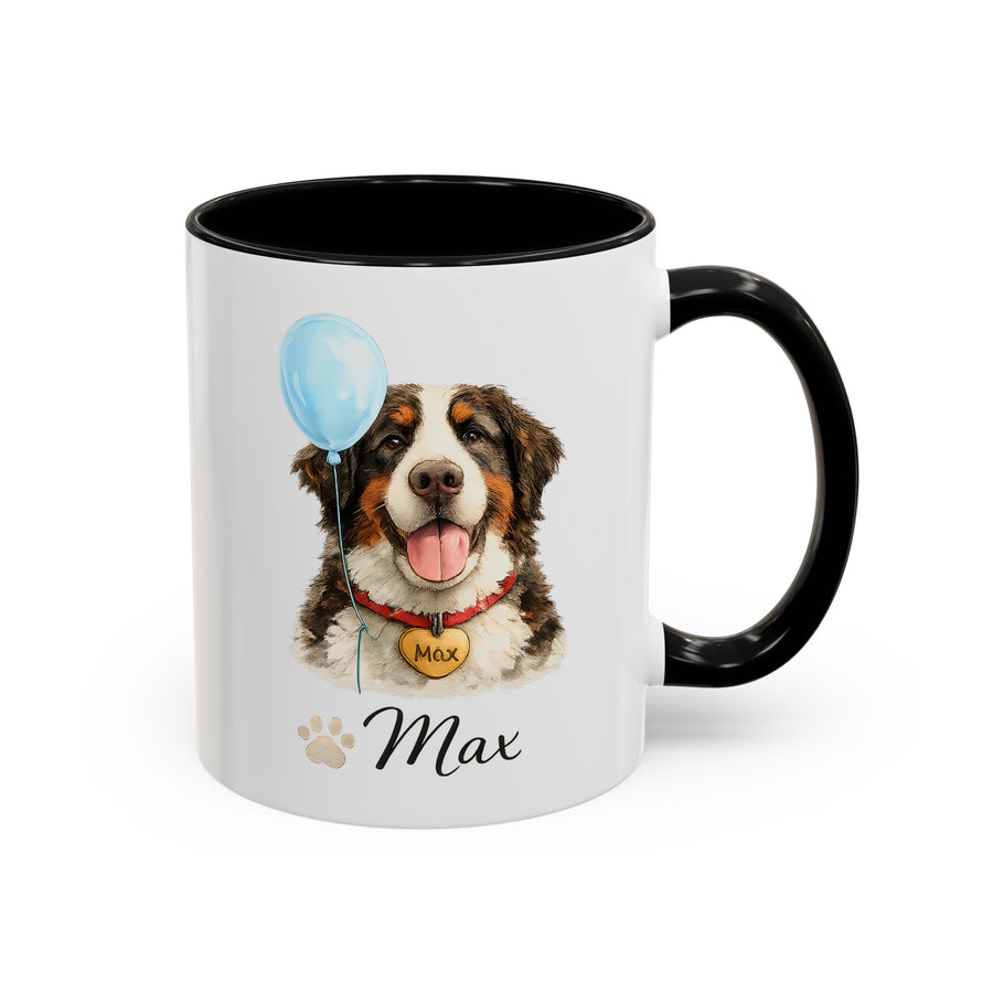 Personalized Dog Portrait Mug, Custom Pet Name Coffee Mug, Dog Lover Gift for Pet Parents, Memorial or Birthday Dog Mug