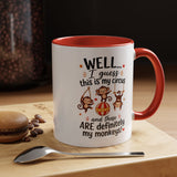 Funny Mom Life Coffee Mug, This Is My Circus These Are My Monkeys Mug, Motherhood Humor Gift, Mom Coffee Cup for Busy Moms