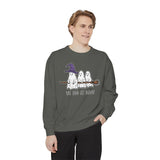 We Boo at Dawn Ghost Sweatshirt, Funny Halloween Witch Broom Pullover, Cute Spooky Season Gift for Friends and Ghost Lovers, October Outfit