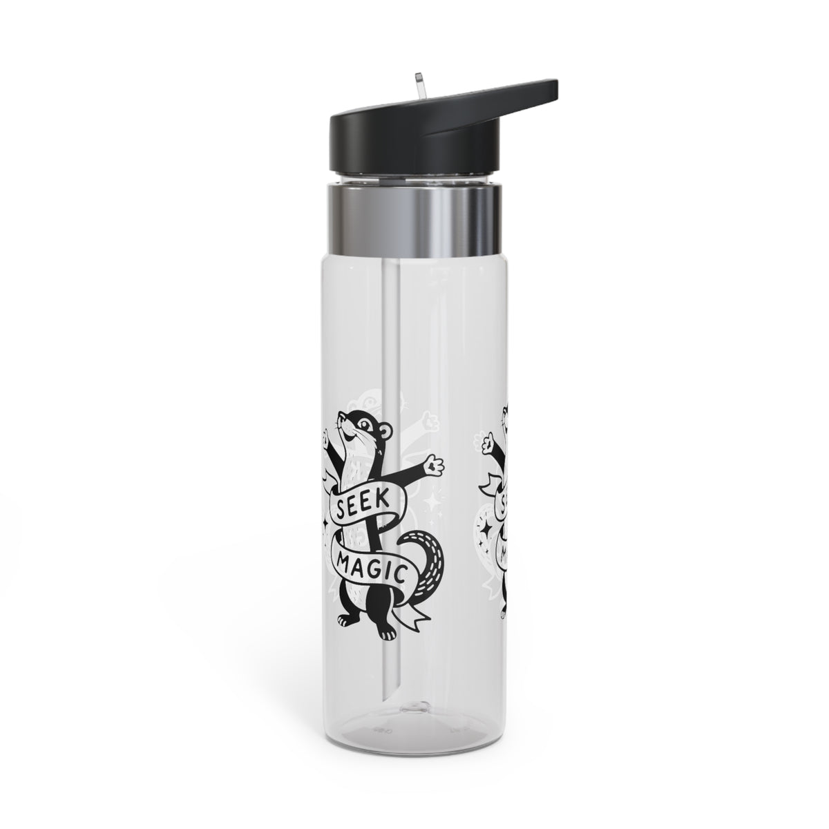 Seek Magic Water Bottle, Cute Otter Water Bottle, Adventure Gift for Kids, Nature Lover Gift, Inspirational Reusable Drink Bottle