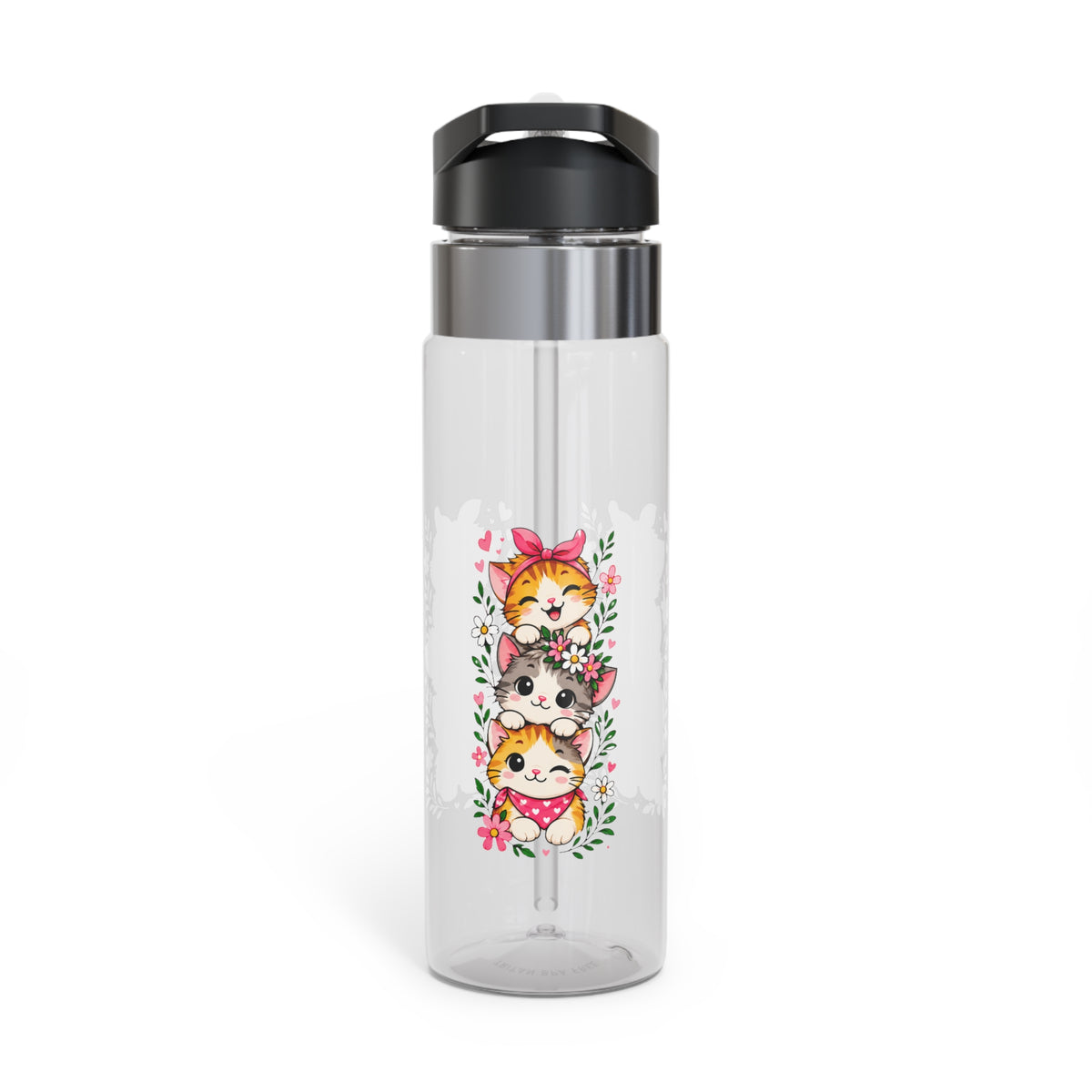 Cute Cat Water Bottle for Kids, Adorable Kitty Drink Bottle, Cat Lover School Water Bottle, Birthday Gift for Girls, Back to School Gift