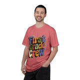 First Grade Crew T-Shirt, Retro Teacher Team Graphic Tee, Elementary School Staff Gift, First Day Classroom Outfit, Grade One Shirt