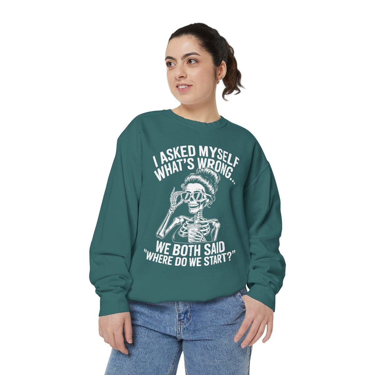 Funny Retro Humor Comfort Colors Sweatshirt, Sarcastic Vintage Graphic Sweatshirt for Women