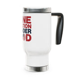 Patriotic Stainless Steel Travel Mug, One Nation Under God Coffee Cup, American Flag Drinkware, Faith Gift, USA Gift for Men and Women