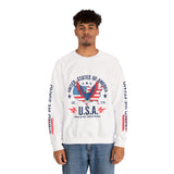 United We Stand Sweatshirt, American Eagle USA Pullover, Patriotic Flag Top, Vintage Americana Clothing, Fourth of July Gift for Women