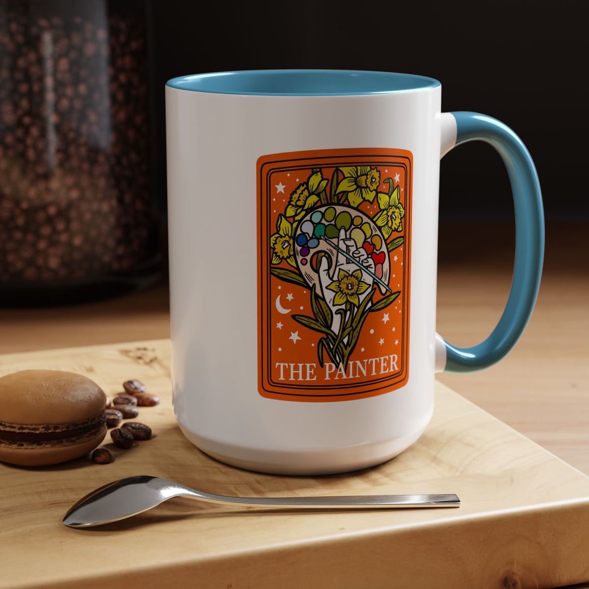 Painter Tarot Card Mug, Artist Coffee Mug, Creative Artist Gift, The Painter Art Lover Cup, Unique Painting Gift for Women and Men