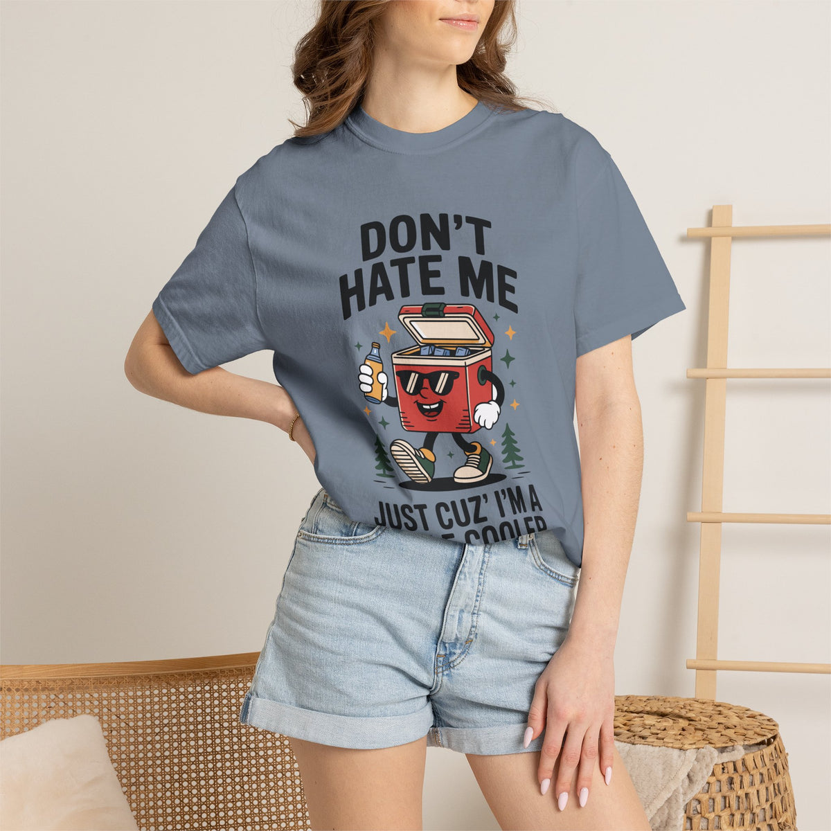 Funny Cooler Pun Comfort Colors Shirt, Camping Beer Lover Graphic Tee, Dad Joke Outdoor Shirt, Lake Trip Gift for Men Women
