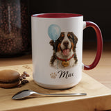 Personalized Dog Portrait Mug, Custom Pet Name Coffee Mug, Dog Lover Gift for Pet Parents, Memorial or Birthday Dog Mug