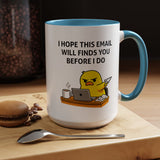 Office Worker Coffee Mug Coworker Gift Desk Job Cup Funny Email Lover Tea Mug For Boss