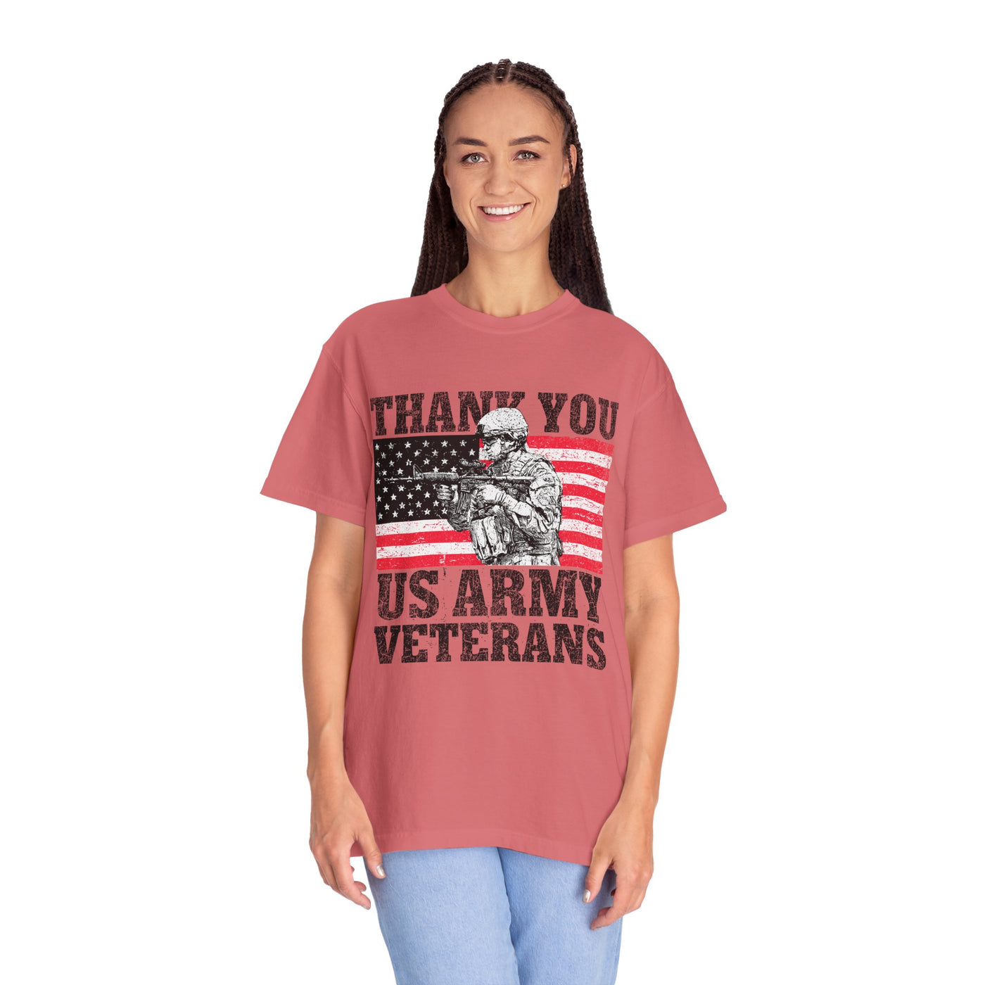 Thank You US Army Veterans Shirt, Patriotic Soldier T-Shirt, Military Appreciation Gift, American Flag Tee for Veterans Day or Retirement