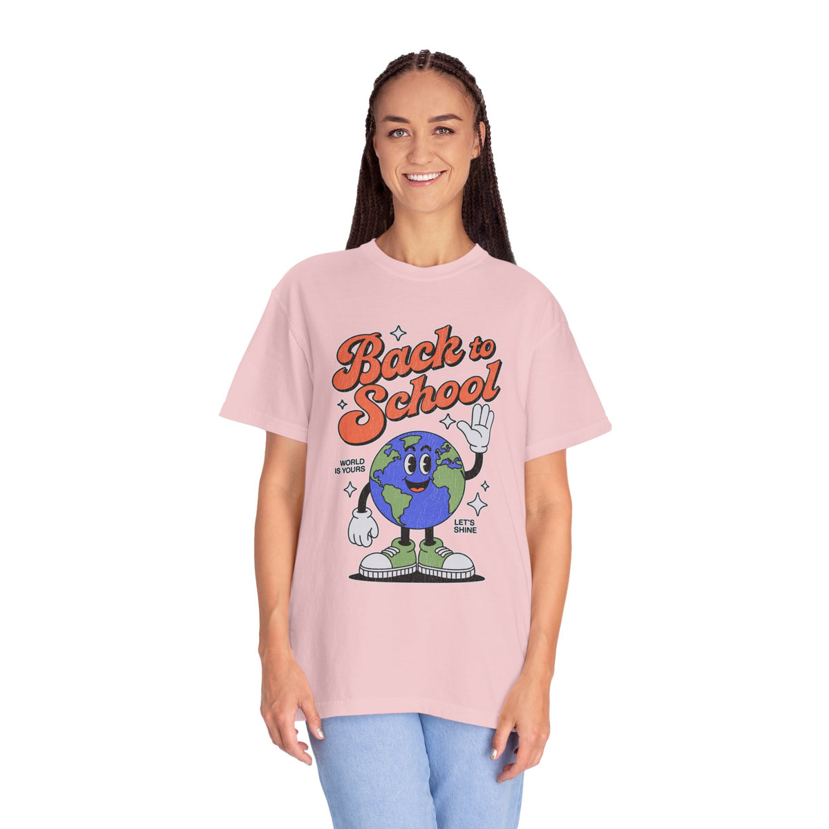 Back to School Earth T-Shirt, Retro Globe Graphic Tee, Teacher First Day Outfit, Student Gift, Classroom Shirt, Geography Educator Gift