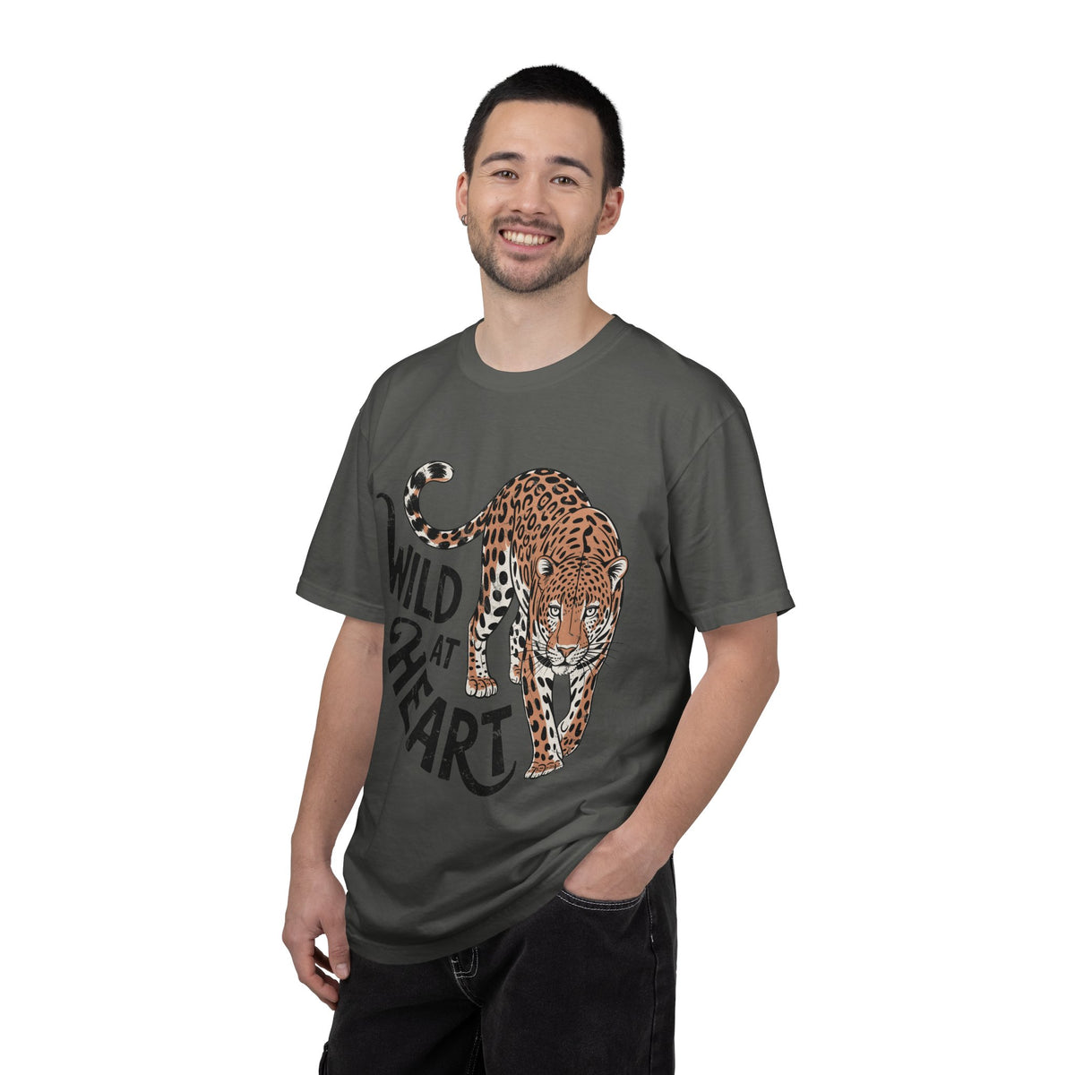Leopard Graphic Comfort Colors Shirt, Wild At Heart Leopard Tee, Boho Animal Print Shirt, Safari Lover Gift for Women