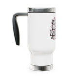 Funny Coffee Travel Mug, Good Morning Sarcastic Cup, Floral Stainless Steel Mug, Funny Gift for Her, Coworker Gift