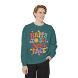 Happy to See Your Face Sweatshirt, Colorful Teacher Crewneck, Retro Classroom Shirt, Back to School Outfit, Educator Appreciation Gift