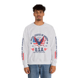 United We Stand Sweatshirt, American Eagle USA Pullover, Patriotic Flag Top, Vintage Americana Clothing, Fourth of July Gift for Women