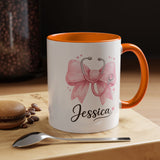 Personalized Nurse Mug, Custom Nurse Name Coffee Mug, Pink Stethoscope Gift, RN Appreciation Gift, Nurse Graduation Cup
