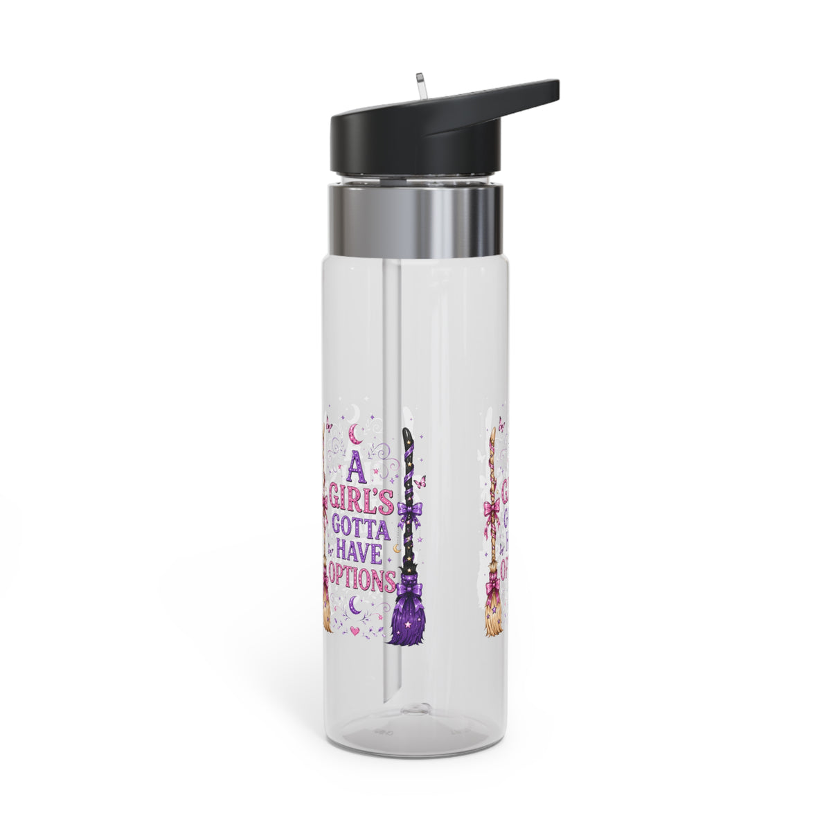 Witchy Water Bottle for Women, Transparent Water Bottle, A Girl's Gotta Have Options, Magical Gift for Her, Cute Witch Drinkware
