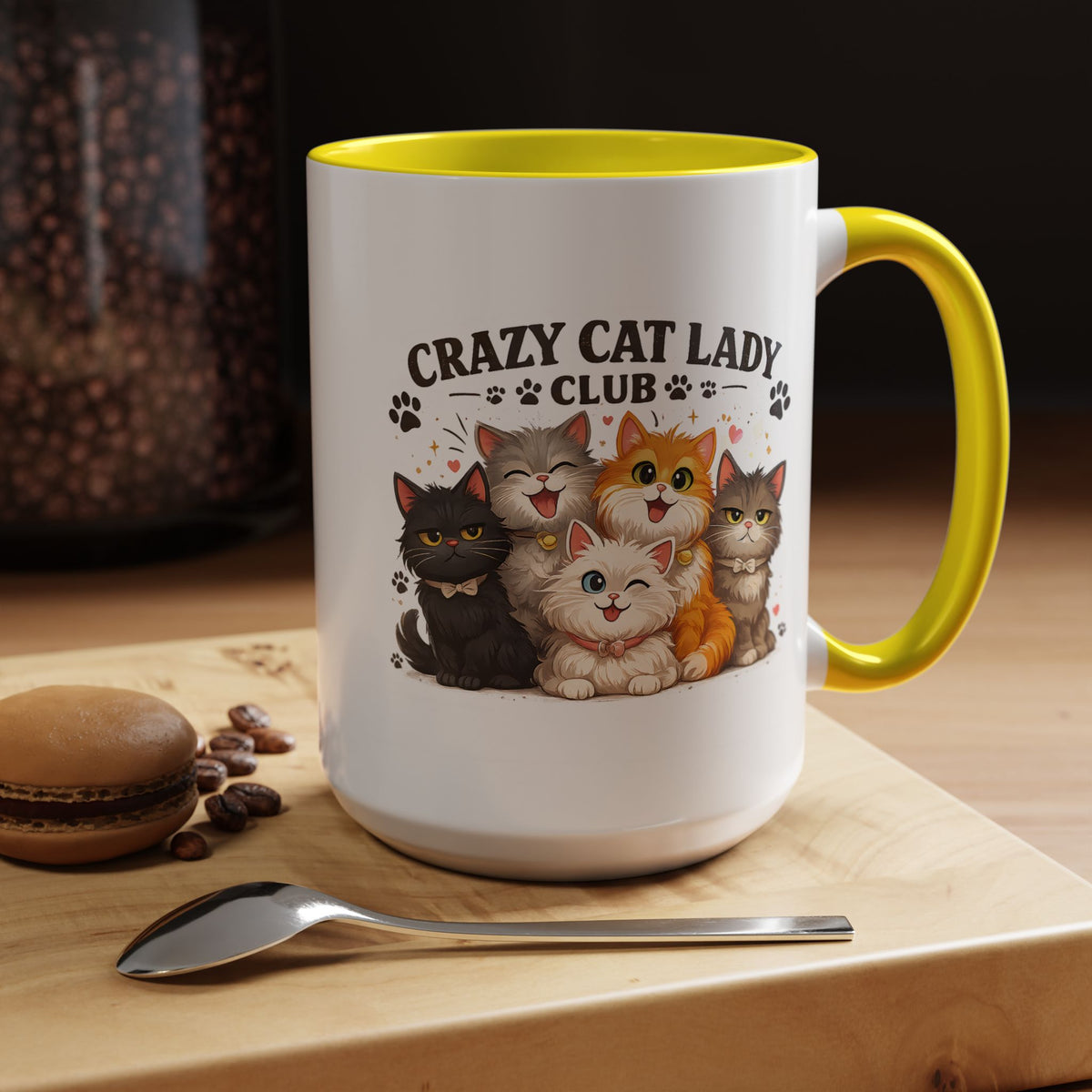 Crazy Cat Lady Social Club Mug, Funny Cat Mom Coffee Mug, Cat Lover Gift for Women, Cute Kitten Coffee Cup, Pet Parent Present